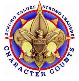 Scouting America universal emblem — Strong Values, Strong Leaders, Character Counts